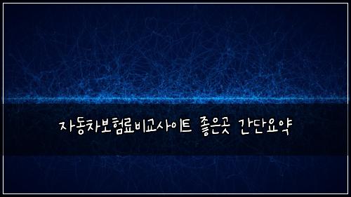์๋์ฐจ๋ณดํ๋ฃ๋น๊ต์ฌ์ดํธ ์ข์๊ณณ ๊ฐ๋จ์์ฝ