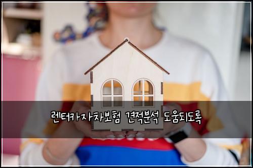 렌터카자차보험 견적분석  도움되도록
