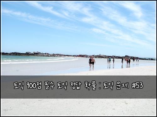 토익 900점 필수 토익 정답 확률 : 토익 문제 #53