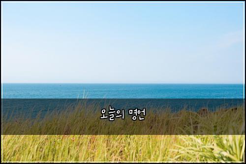 오늘의 명언