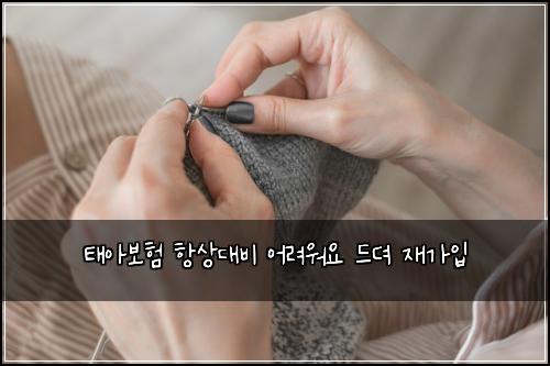 태아보험 항상대비  어려워요 드뎌 재가입