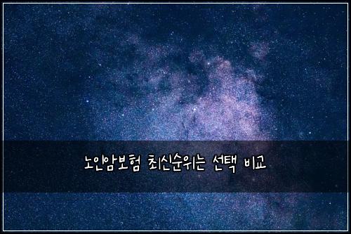 ๋
ธ์ธ์๋ณดํ ์ต์ ์์๋ ์ ํ ๋น๊ต