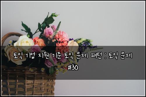 ํ ์ต ๊ธฐ์
์ง์ ๊ธฐ์ค ํ ์ต ๋ฌธ์ ํจํด : ํ ์ต ๋ฌธ์ #30