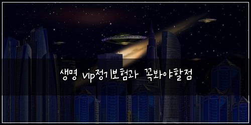 생명 vip정기보험과 꼭봐야할점