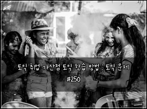 토익 취업 가산점 토익 학습 방법 : 토익 문제 #250