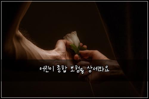 어린이 종합 보험q 상세봐요