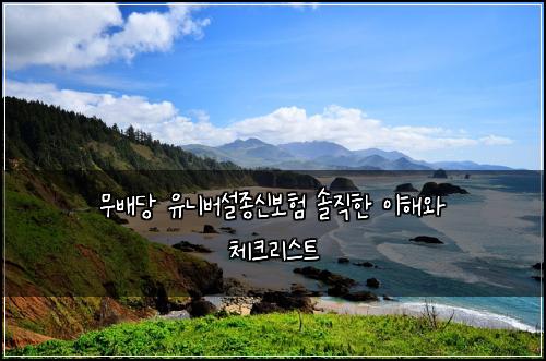 무배당 유니버설종신보험 솔직한 이해와 체크리스트