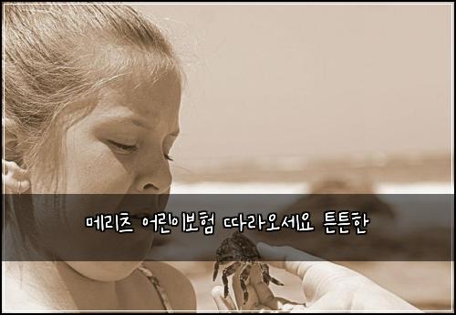 메리츠 어린이보험 따라오세요  튼튼한