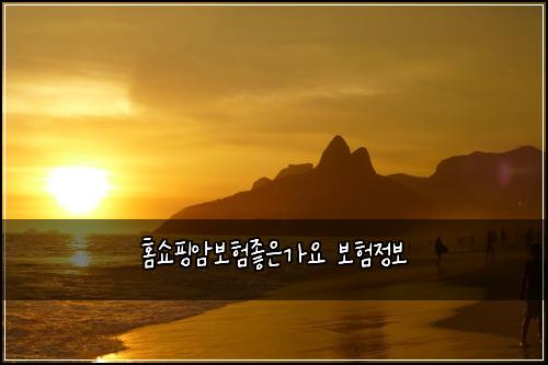 홈쇼핑암보험좋은가요 보험정보