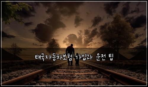 태국자동차보험 가입과 운전 팁