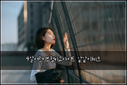4살어린이보험비교사이트 낱낱이체크