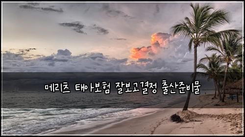 메리츠 태아보험 잘보고결정  출산준비물