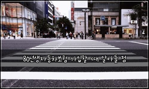80년생자동차보험 가입할 때 알아둘 점