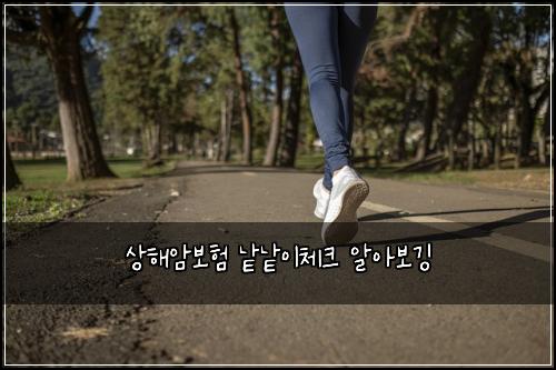 상해암보험 낱낱이체크  알아보깅
