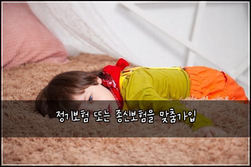 정기보험 또는 종신보험을 맞춤가입