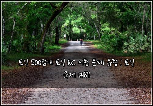 토익 500점대 토익 RC 시험 문제 유형 : 토익 문제 #187