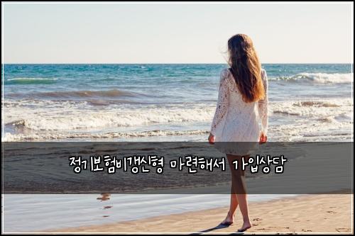 정기보험비갱신형 마련해서 가입상담