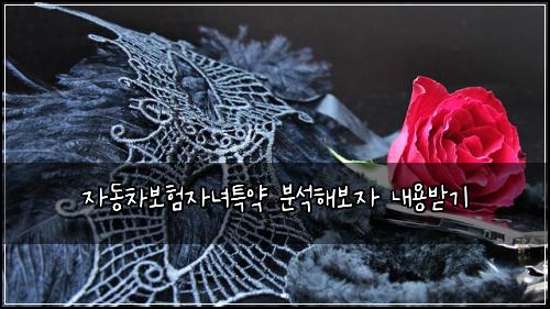 자동차보험자녀특약 분석해보자 내용받기