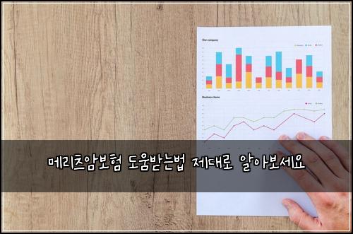 메리츠암보험 도움받는법  제대로 알아보세요