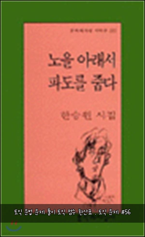 토익 문법 문제 풀이 토익 점수 환산표 : 토익 문제 #56